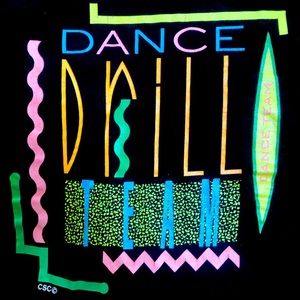 Vintage 90’s “Dance Drill Team” Neon T-shirt, Small